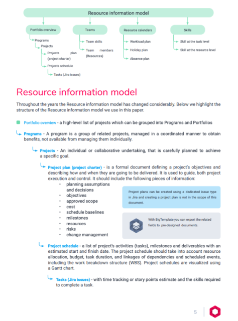 Project and portfolio resource management in BigPicture