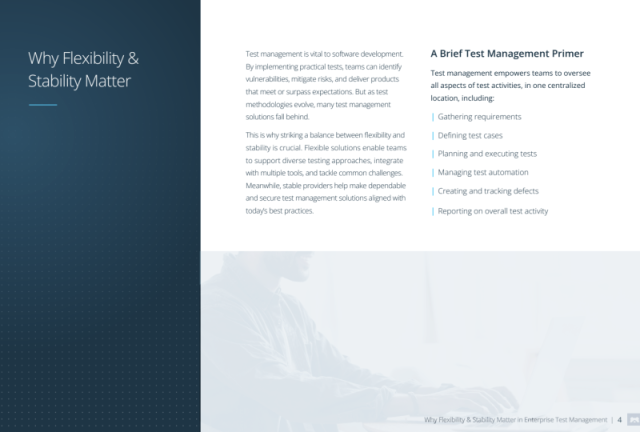 Why flexibility and stability matter in Enterprise Test Management