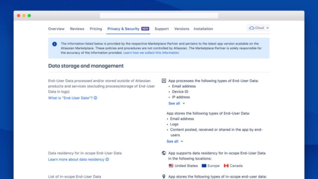 Discover peace of mind with the Atlassian Marketplace's new Privacy &amp; Security Tab